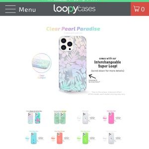 Clear Pearl paradise loopy case for iPhone 13 pro max